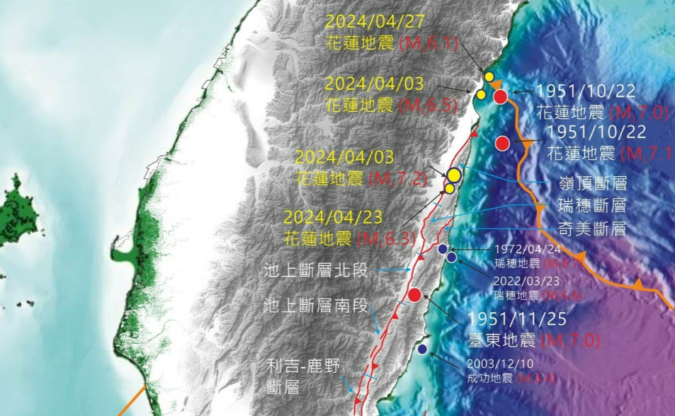  0403餘震9成在嶺頂斷層　台大學者：這些斷層要注意規模7以上地震