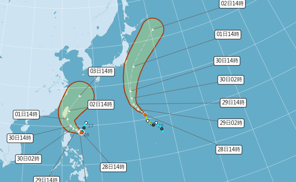 山陀兒路徑西修估增強為中颱　下週這2天影響最大