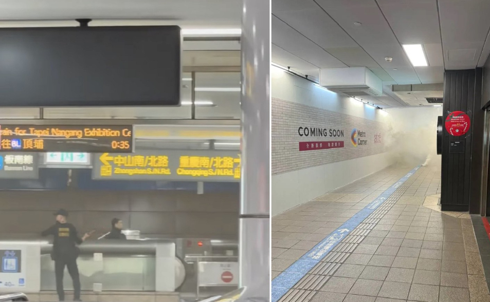 台北車站M7出口「有人丟煙霧彈」　1人無生命跡象送醫搶救