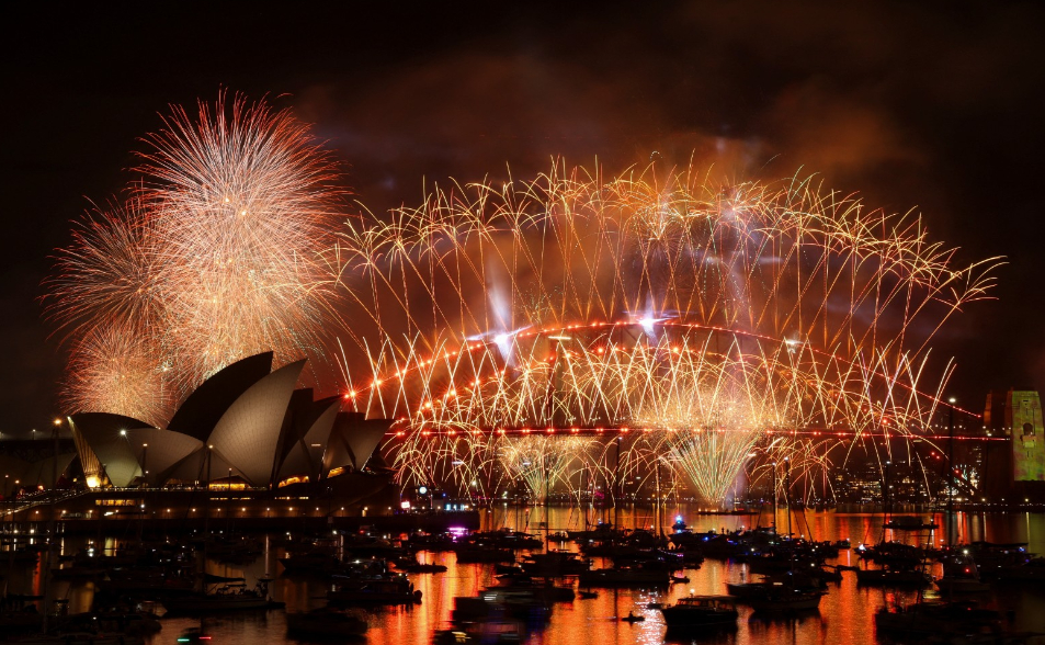 新年快樂！　雪梨港2026新年煙火綻放