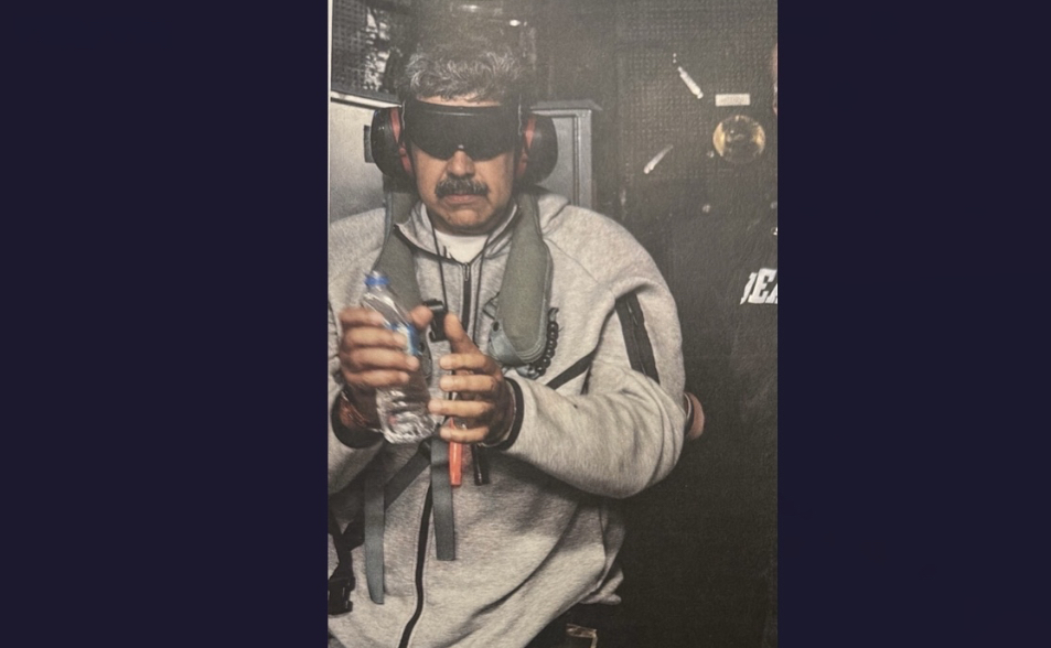 畫面曝光！馬杜洛戴眼罩耳機、頸掛救生浮具　川普：攝於「硫磺島號」