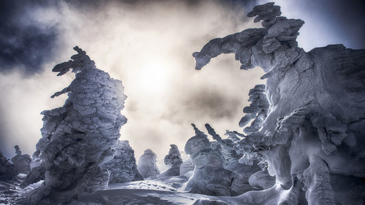 日本山巔「雪怪」消亡中　攝影師虔誠留下「藏王樹冰」異次元絕景